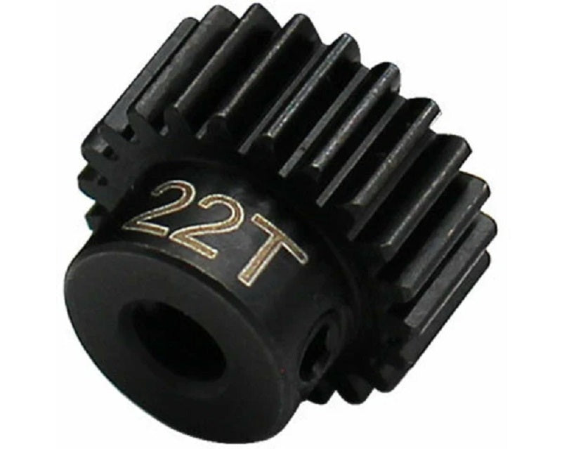 22T 0.5 Mod Hardened Steel Pinion Gear, 1/8 Bore