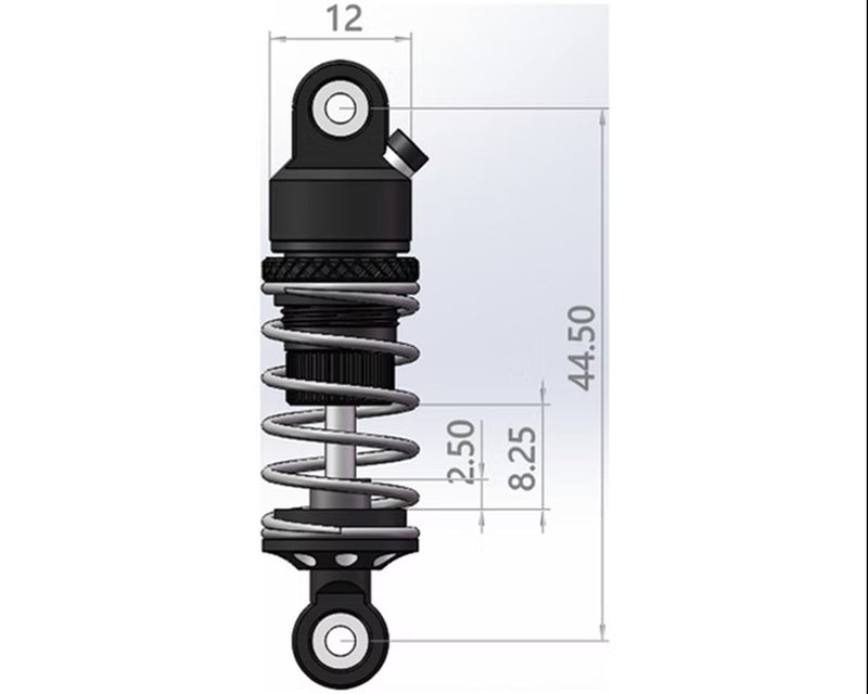 Aluminum Nascar Damper 44.5mm (2), for Grom