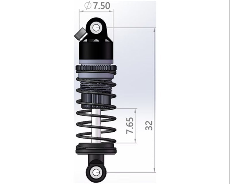6061 Damper Shock 32mm (2), for Micro-B