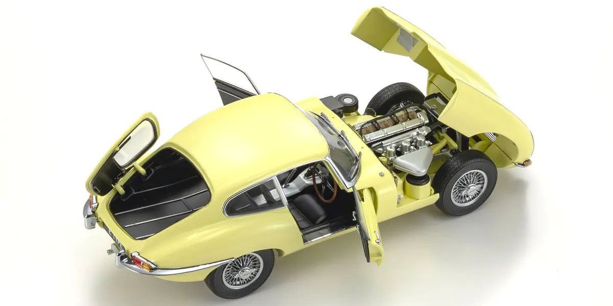 1/18 Jaguar E-Type (Pale Primrose) Diecast Model