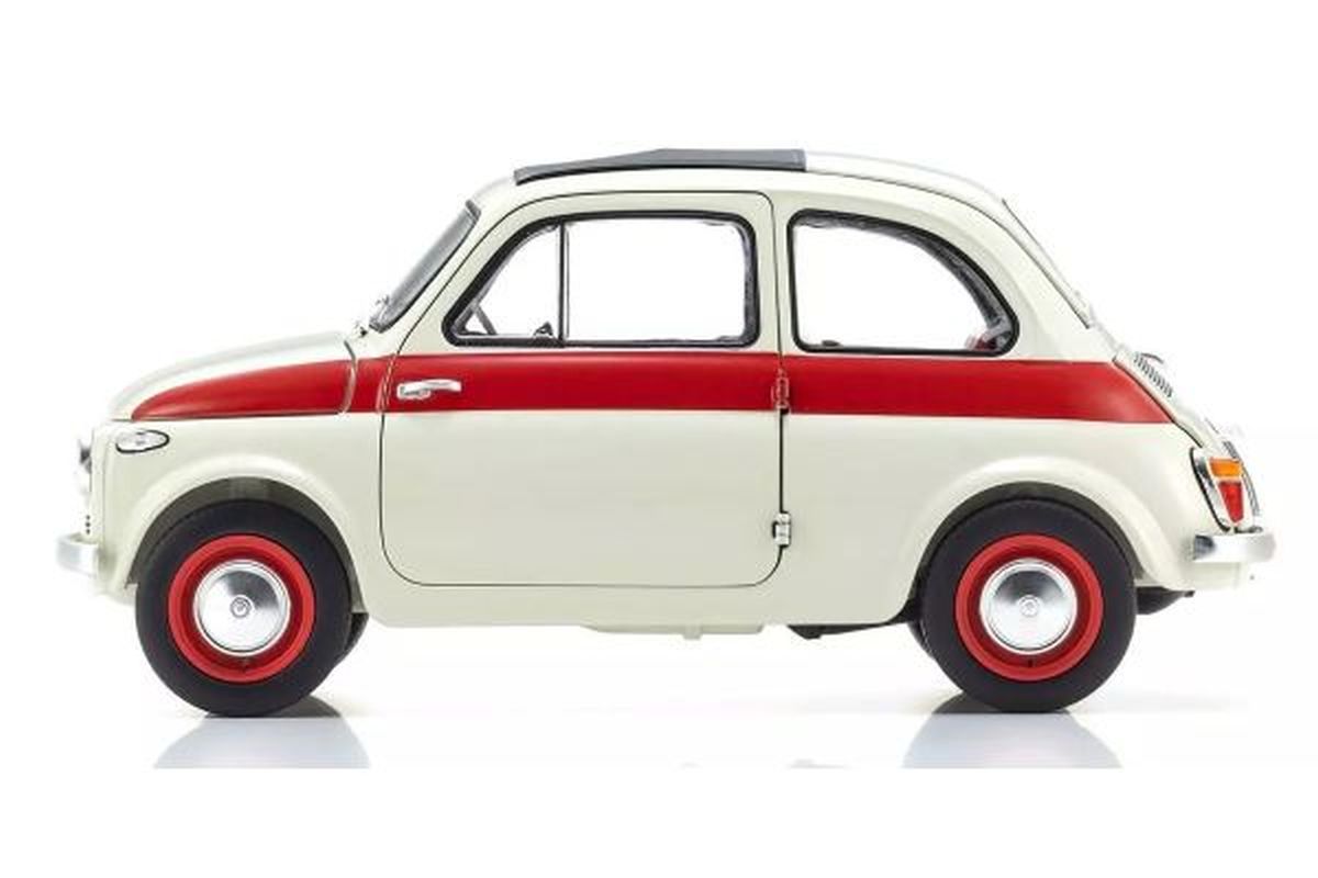 1/18 Fiat NOUVA 500 Sport Light Gray/Red Line Diecast