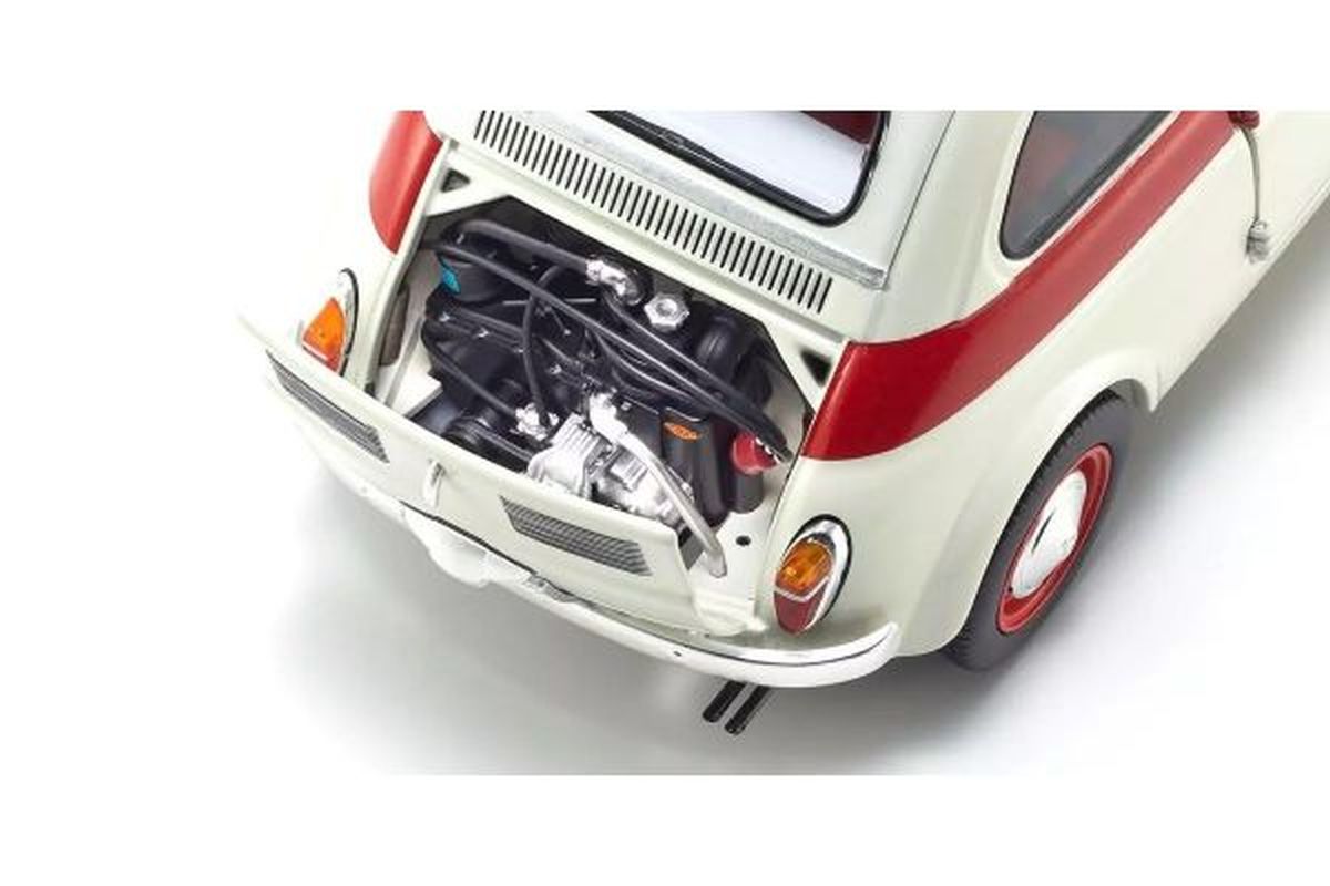 1/18 Fiat NOUVA 500 Sport Light Gray/Red Line Diecast