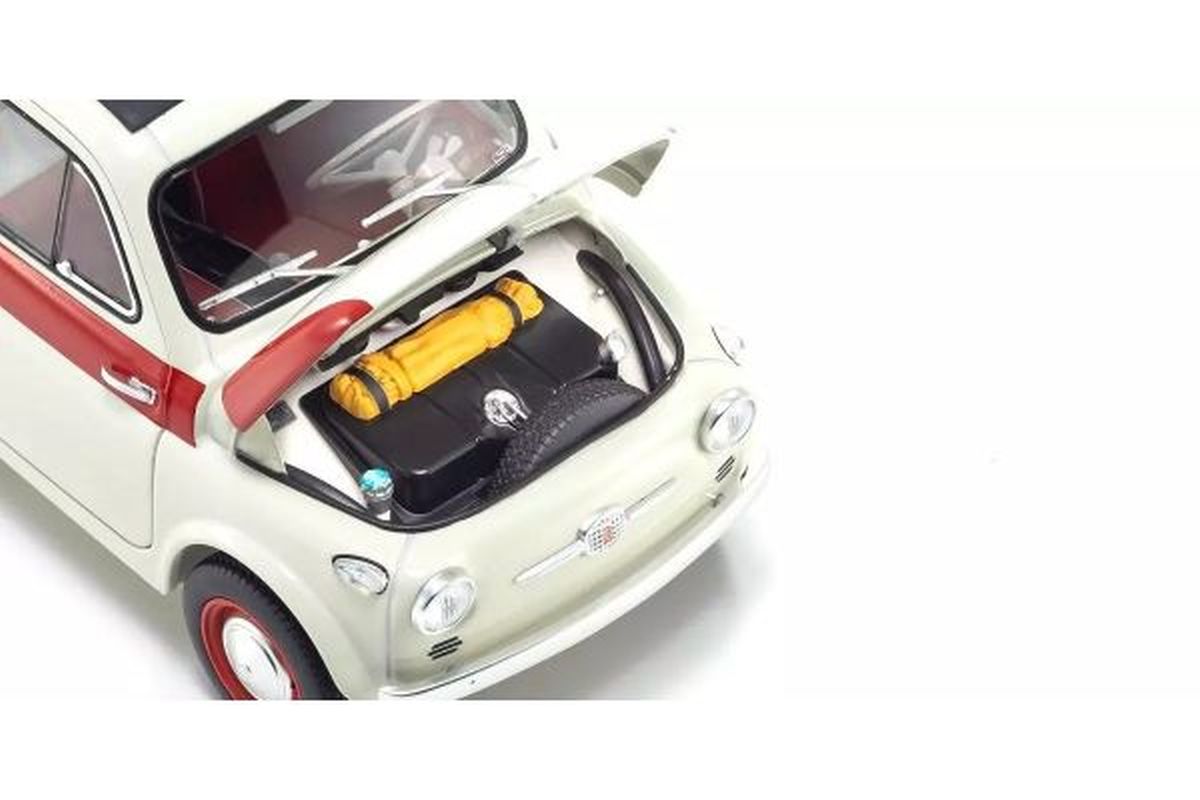 1/18 Fiat NOUVA 500 Sport Light Gray/Red Line Diecast