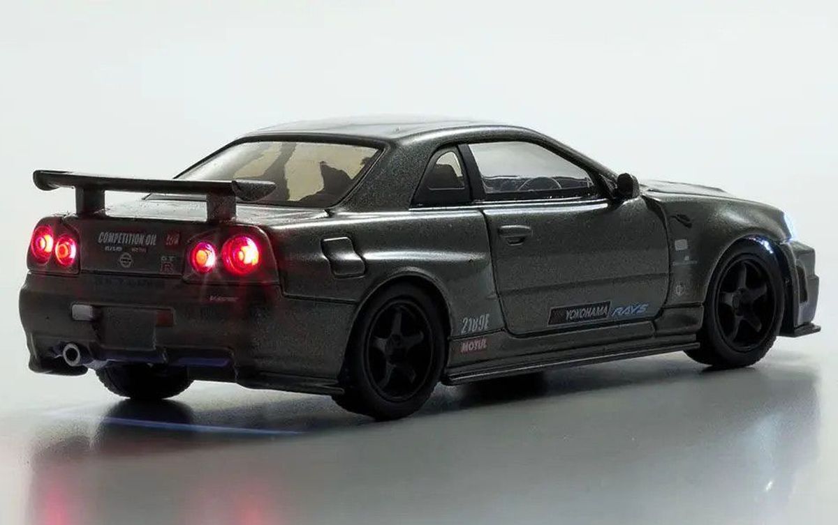 MOTN 1/64 Nissan Skyline R34 GT-R Nismo CRS Ver. with LED