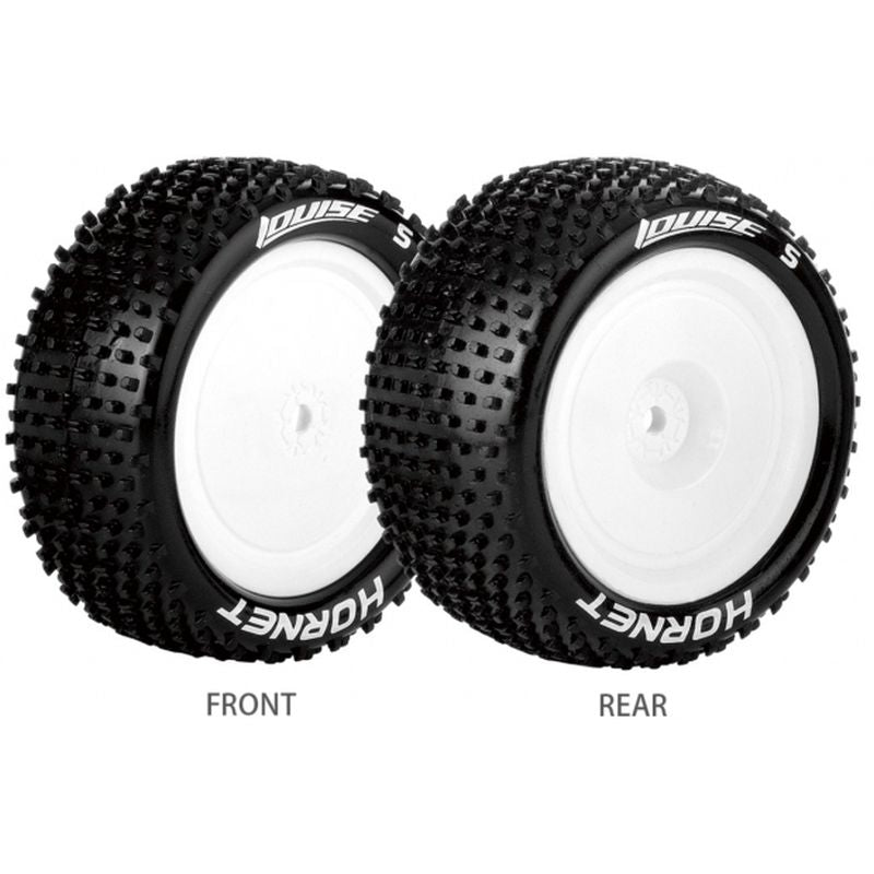 E-Hornet 1/10 4WD Front Buggy Tire Soft, 12mm Hex, Mounted