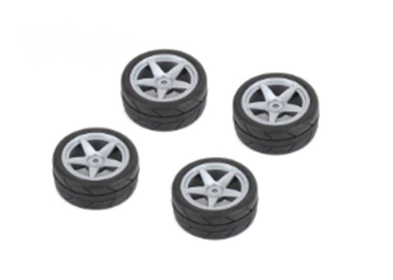 1/10 Tires 5 Spoke Wheel Gray (26mm), Fits LDX Drift, LRX