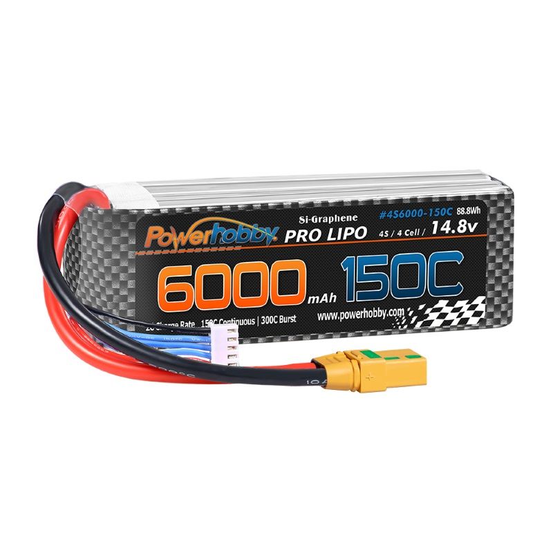 4S 14.8V 6000MAH 150C-300C w/ Extreme