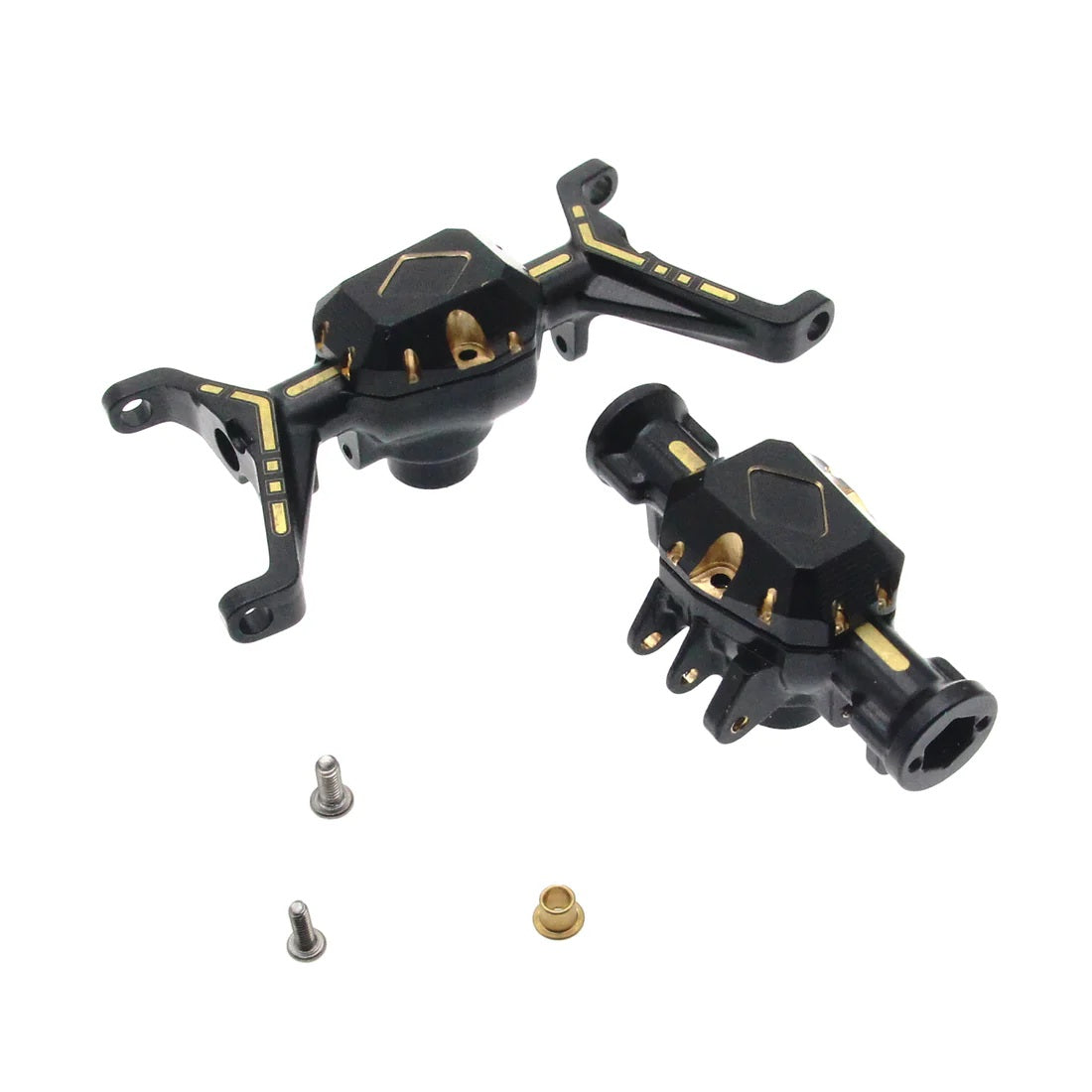 Brass Front & Rear Portal Axle Housings Set for Redcat