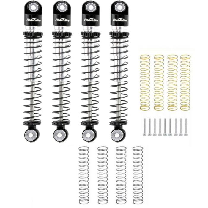 1/24 Aluminum 54mm Long Travel Shocks, Black, for Axial SCX24