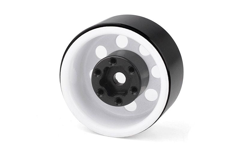 Stamped Steel 1.0" Pro8 Beadlock Wheels, White