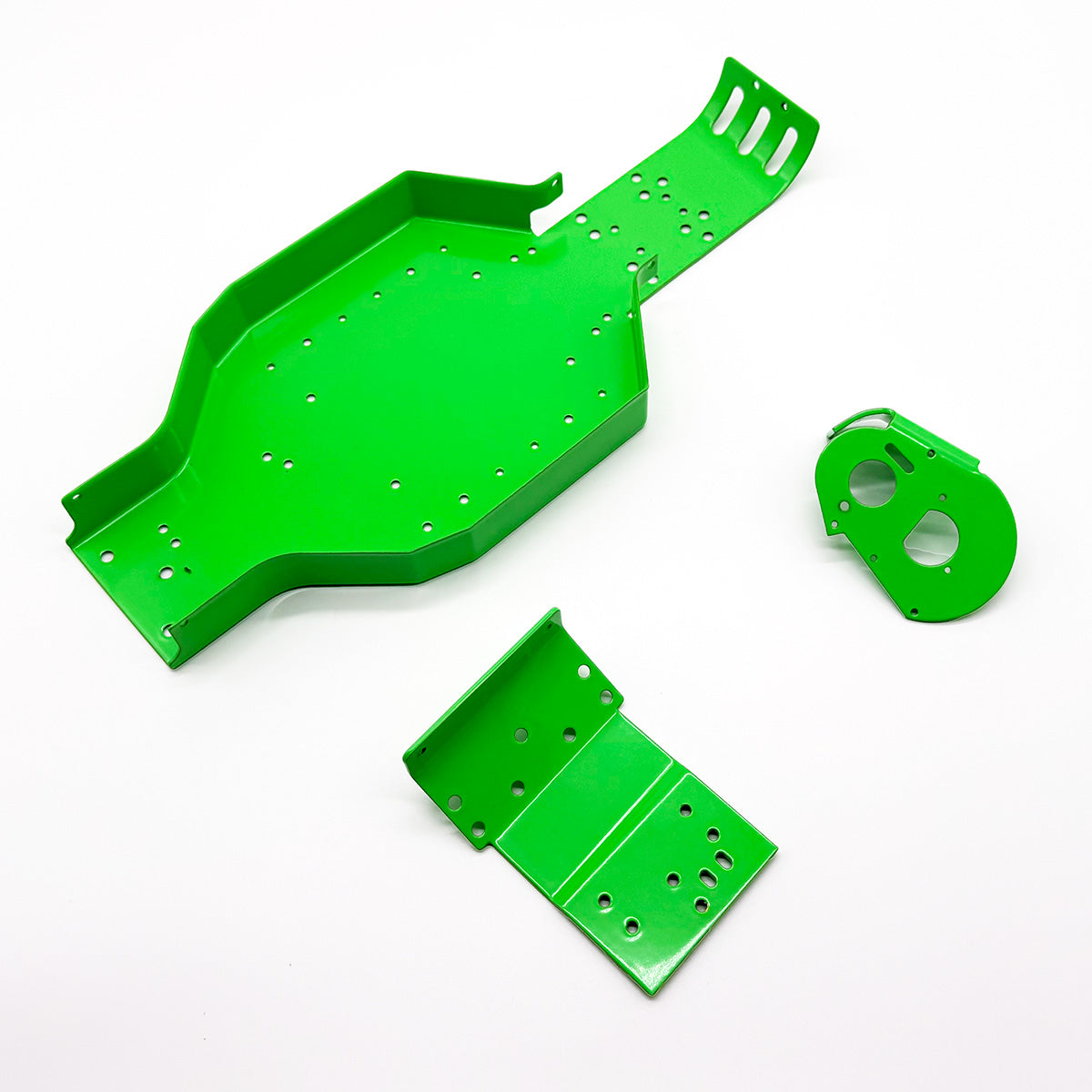 Authentic RC10 Chassis - Powdercoated in Retro Green