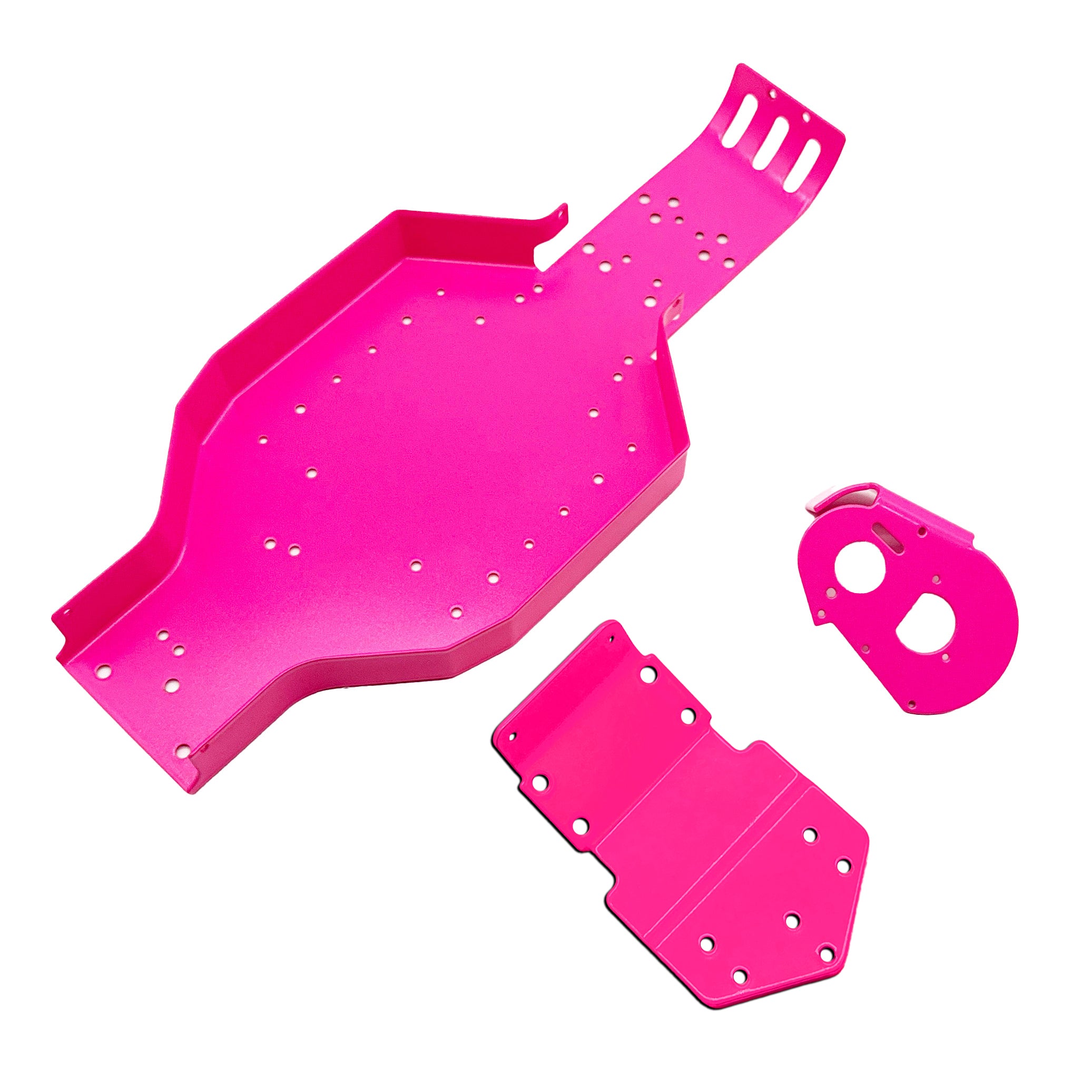 Authentic RC10T Chassis - Powdercoated in Retro Pink