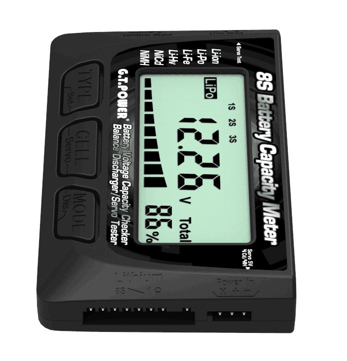8S Battery Capacity Meter & Servo Tester