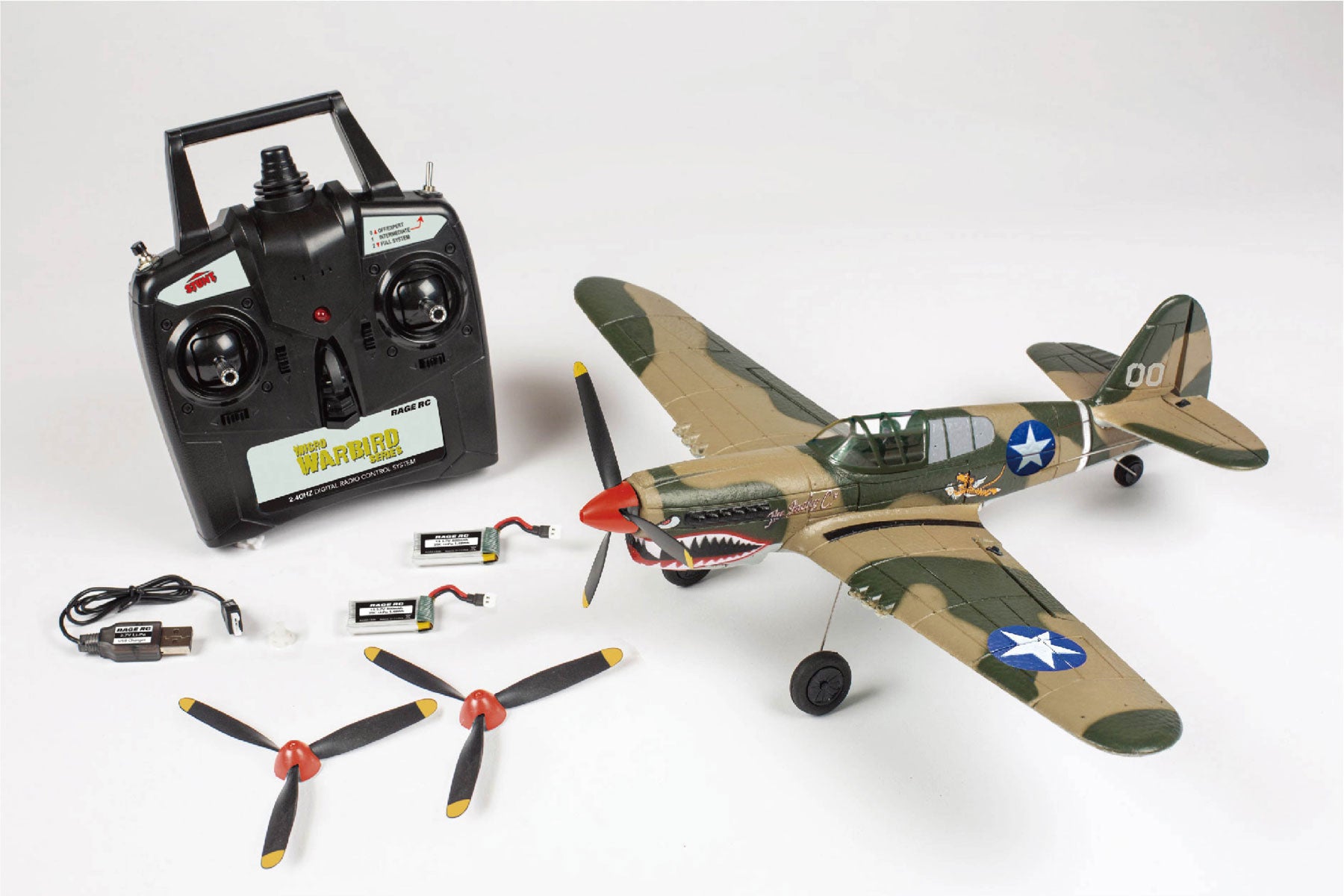 Curtiss P-40 Warhawk Micro RTF Airplane with PASS System