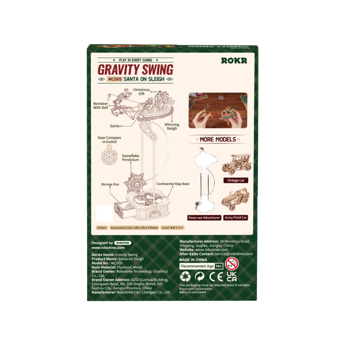 Santa On Sleigh Scale Model Vehicle