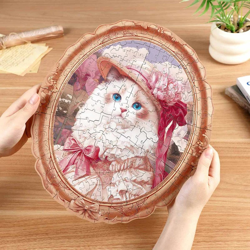 Rowood Springtime Kitty 200-Piece Wooden Jigsaw Puzzle
