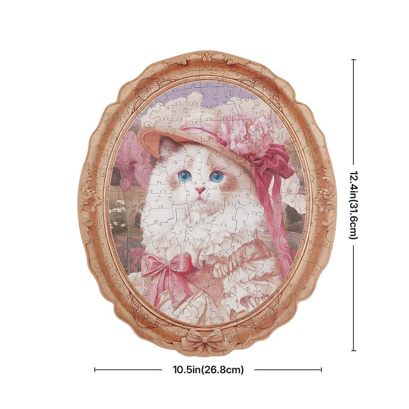 Rowood Springtime Kitty 200-Piece Wooden Jigsaw Puzzle