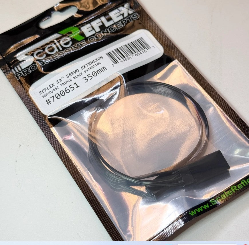 Black Wire - 350mm (13") Servo / ESC Extension Cable