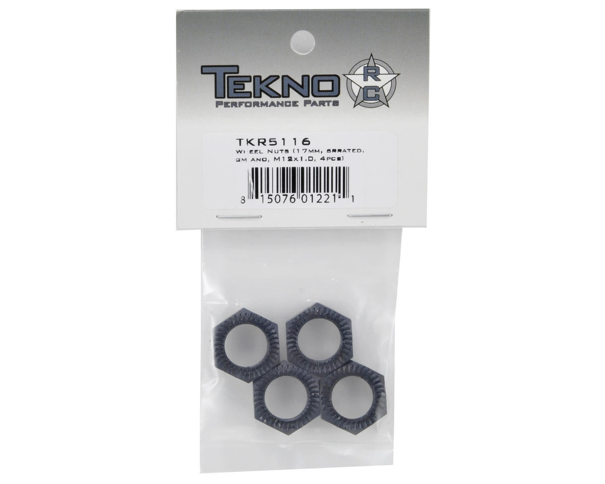 Tekno RC Serrated Wheel Nut Set (Gun Metal) (4)