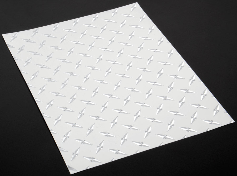 Chrome Diamond Plate Decal 8‚Äö√Ñ√π x 11‚Äö√Ñ√π