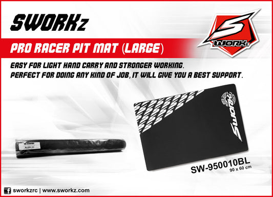 SWORKz Pro Racer Pit Mat (Large) (Black)